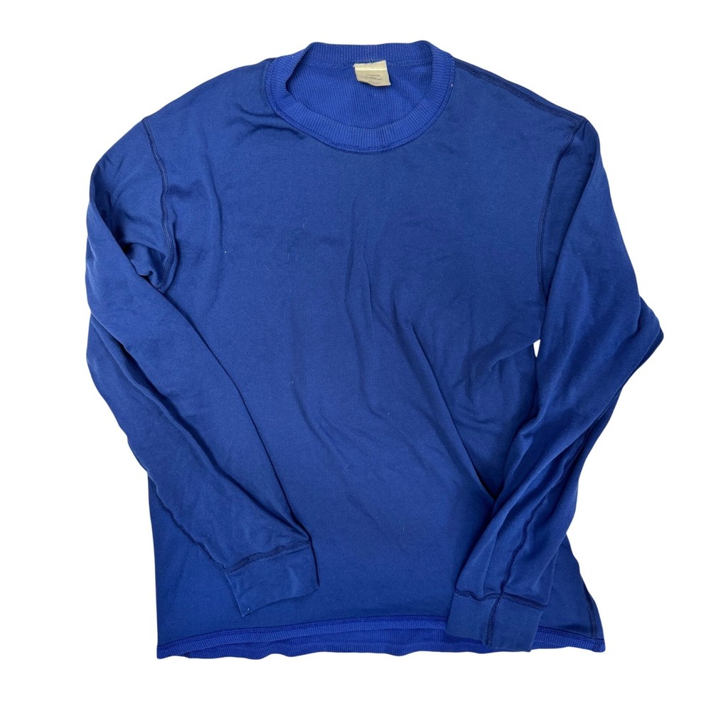 Patagonia R.5 Crew Mens Large Blue Long Sleeve Grid Fleece Base Layer USA